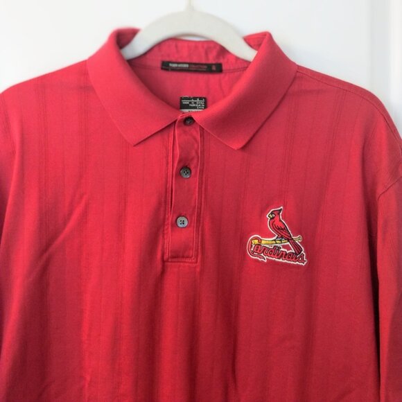 Nike Tiger Woods Collection St Louis Cardinals Red Short Sleeve Polo Shirt Large - Picture 3 of 11